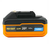 Акумулятор 20 В, 4 А/г Procraft 20/4 Turbo акумуляторна батарея, фото 4