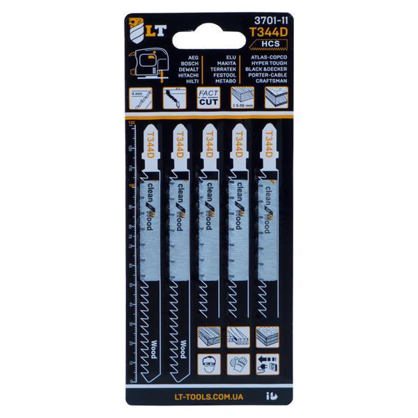 Пилки для лобзика LT-T344D 5 шт. (3701-11), фото 1