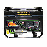 Бензиновий генератор 3 кВт мідна обмотка Procraft GP35, фото 2