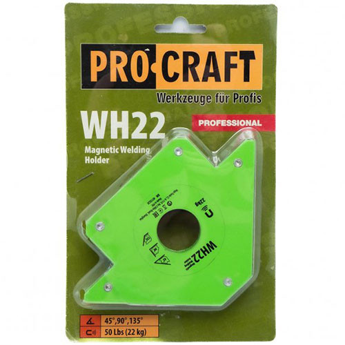 Магнітний тримач для зварювання (22 кг) Procraft WH22 (магнітний кутник)