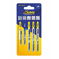 Пилки для лобзика 5 шт (дерево, ламінат, метал) Kubis 07-07-0002