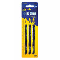 Пилки для лобзика 3 шт (дерево, ламінат, фанера, ДСП) Kubis 07-07-0344