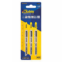 Пилки для лобзика 3 шт (дерево, ламінат, фанера, ДСП) Kubis 07-07-1101