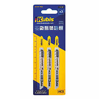 Пилки для лобзика 3 шт (дерево, ламінат, фанера, ДСП) Kubis 07-07-1103