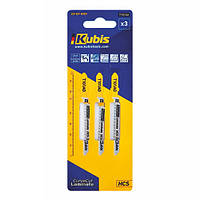 Пилки для лобзика 3 шт (дерево, ламінат, фанера, ДСП) Kubis 07-07-2101