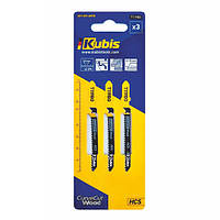 Пилки для лобзика 3 шт (дерево, ламінат, фанера, ДСП) Kubis 07-07-2119