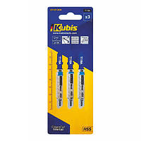 Пилки для лобзика 3 шт (метал, пластик, алюміній) Kubis 07-07-3118