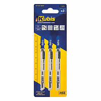 Пилки для лобзика 3 шт (метал, пластик, алюміній) Kubis 07-07-3127