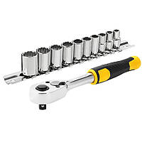 Набір торцевих насадок 11 шт, 1/4" з тріскачкою Stanley STMT82666-0