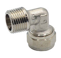 Кутник обтискний перехідний Bonomi DN 20x1/2"(ЗР) для металопластикових труб (Італія) 39532004