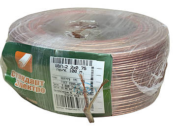 Провід ШВП-нг 2х0,75 ДКЗ,прозорий, 100м