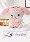 М'яка іграшка велика Кролик My Melody з серцем 65см, фото 5