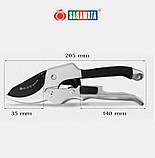 Секатор садовий контактний Sagawata, зі шківом 205 мм із високовуглецевої легованої сталі, фото 9