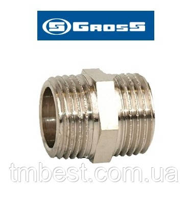 Ніпель 1-1/2" ЗЗ нікельований Gross SF