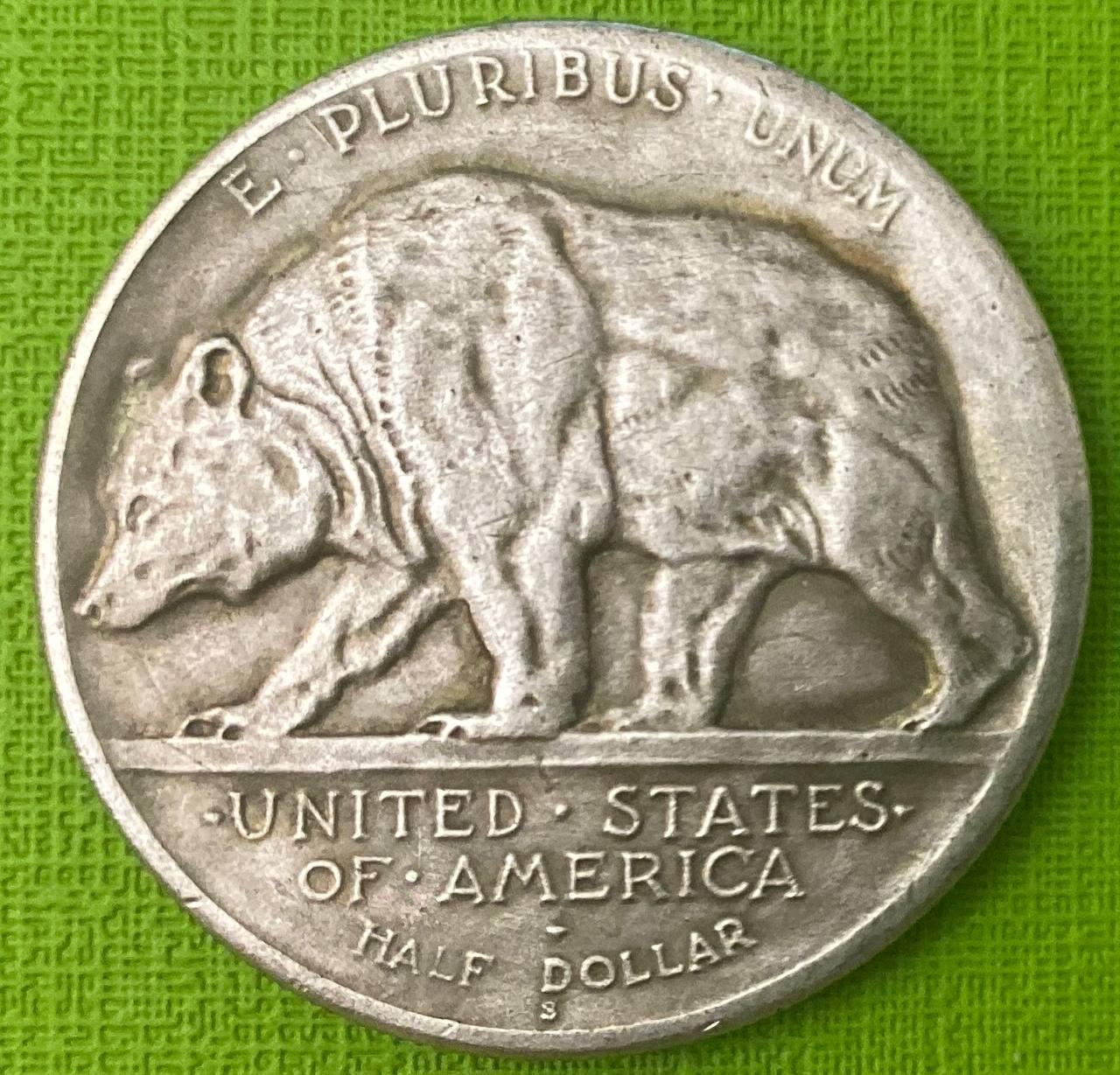 Монета США 50 центів 1925 р. Каліфорнія Новодел