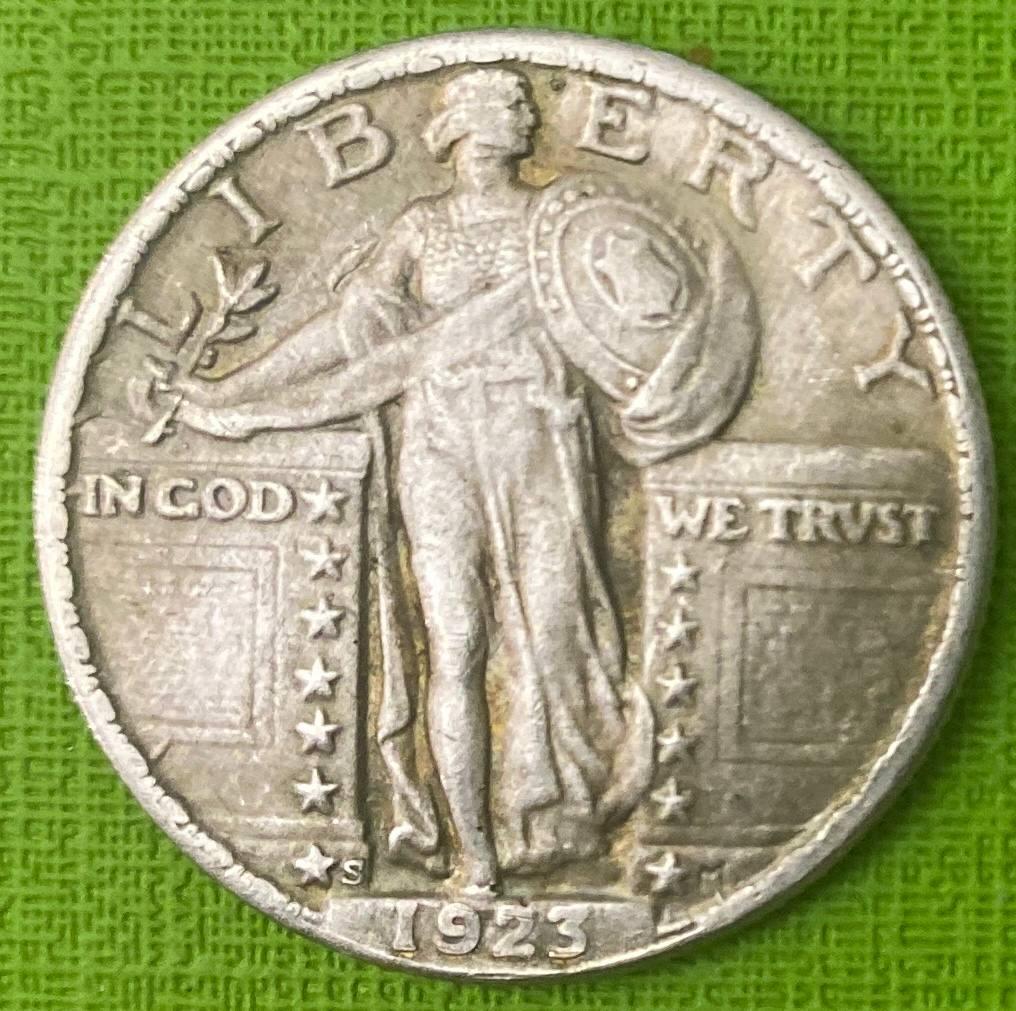 Монета США 25 центів 1923 р. Новодел