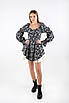 Плаття з контрастною спідницею з принтом чорне 83444 (2000000144030), фото 6