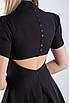 Плаття міні з ґудзиками ззаду чорне 83088 (2000000144313), фото 6