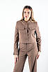 Костюм з укороченим жакетом та штанами коричневий 40468 (2000000144375), фото 3