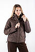 Куртка стьогана з капюшоном коричнева 22012 (2000000144603), фото 3