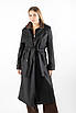 Пальто двобортне з поясом чорне 24464 (2000000144689), фото 3