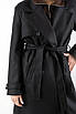 Пальто двобортне з поясом чорне 24464 (2000000144689), фото 4