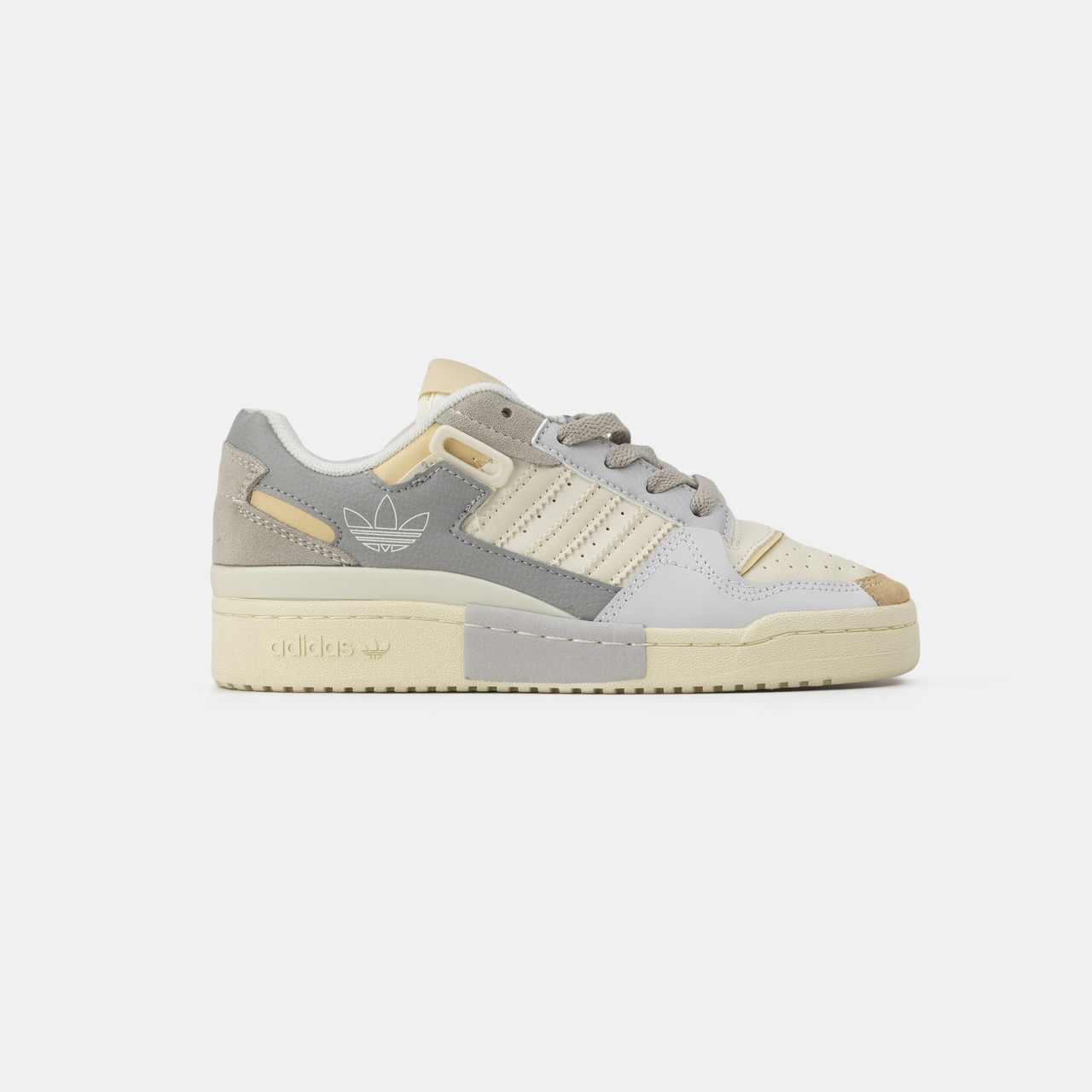 Жіночі Кросівки Adidas Forum Exhibit Low Grey Beige / Адідас Форум Ексхібіт Низькі Сірі з Бежевим