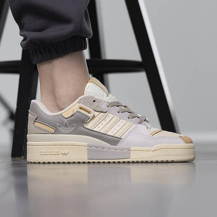 Жіночі Кросівки Adidas Forum Exhibit Low Grey Beige / Адідас Форум Ексхібіт Низькі Сірі з Бежевим, фото 1