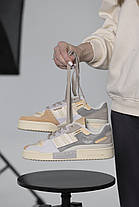 Жіночі Кросівки Adidas Forum Exhibit Low Grey Beige / Адідас Форум Ексхібіт Низькі Сірі з Бежевим, фото 6
