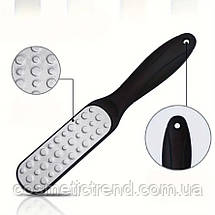 Тертка металева ЖОРСТКА/пилка шліфувальна педикюрна двостороння чорна/біла для стоп, фото 2