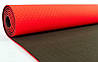Килимок для йоги та фітнесу Yoga mat 2-х шаровий (1.83*0.61*6mm) червоний-чорний, фото 3