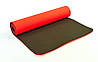 Килимок для йоги та фітнесу Yoga mat 2-х шаровий (1.83*0.61*6mm) червоний-чорний, фото 4