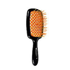 Щітка для волосся Salon Professional продувна 20 см SP0099 SL масажні гребінці для волосся Чорний з оранжевим, фото 3