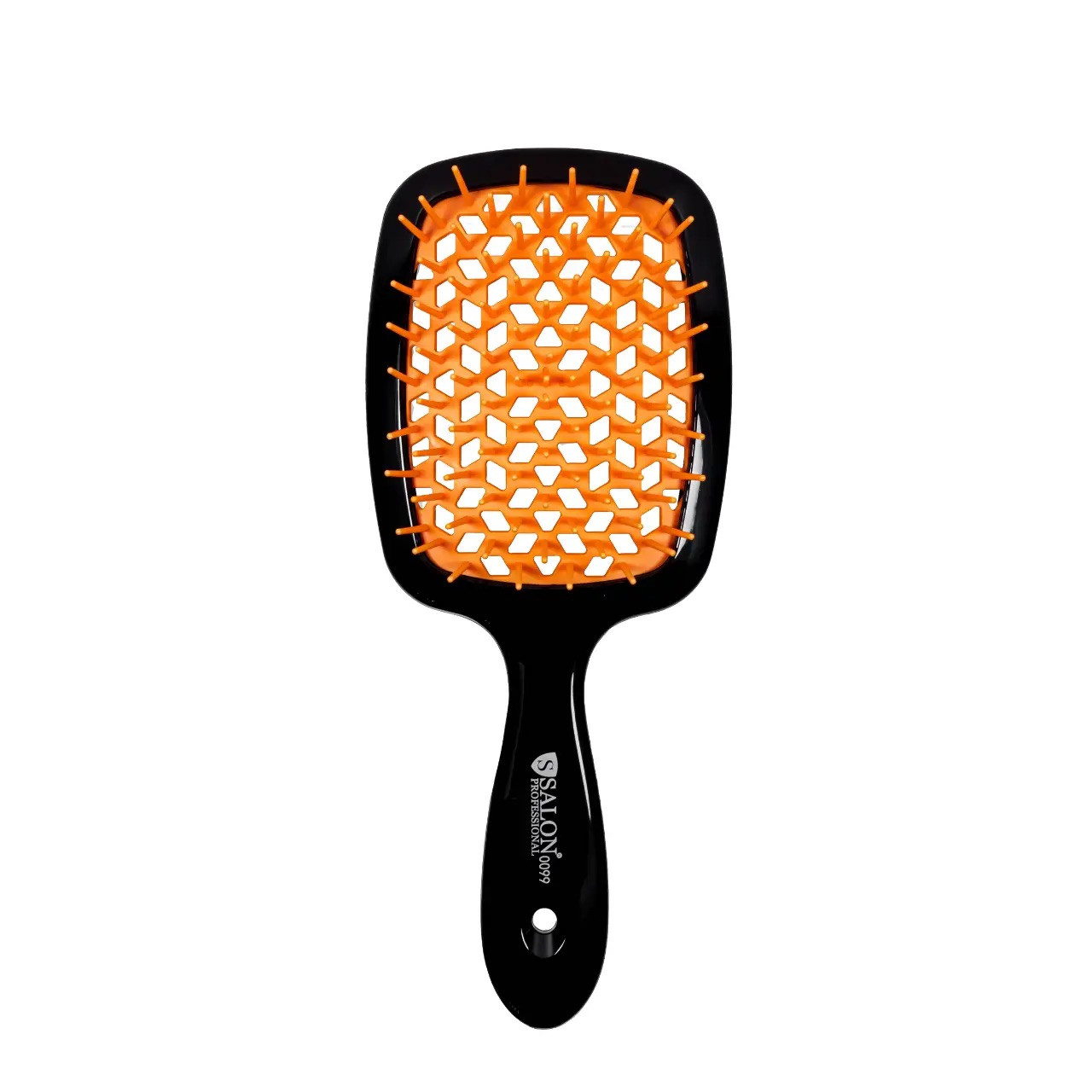 Щітка для волосся Salon Professional продувна 20 см SP0099 SL масажні гребінці для волосся Чорний з оранжевим
