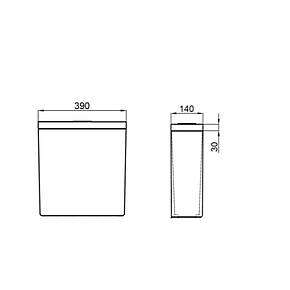 Qtap Robin бачок унітазу (сумісний з Scorpio, Tern, Robin, Virgo) нижнє підведення, (без чаші і сидіння) 3 /7.15L 365X145X420mm, фото 2