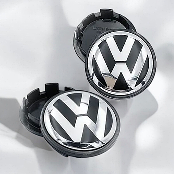 Ковпачки (заглушки) в диски VW (Фольцваген) 56 мм Хром 1J0601171