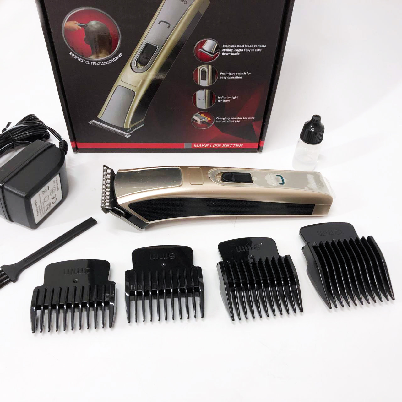 Професійна машинка для гоління голови Gemei GM-657, Підстригальна машинка, Бездротова електробритва JS-99, фото 1