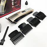 Професійна машинка для гоління голови Gemei GM-657, Підстригальна машинка, Бездротова електробритва JS-99, фото 5