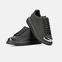 Жіночі Кросівки Alexander McQueen Metal Black / Александр Макквін Метал Чорні, фото 5