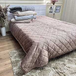 Велюрове покривало 220/240 Гермес Кава з молоком розмір Євро