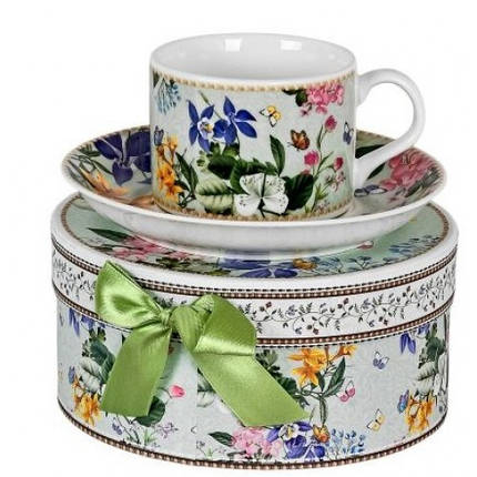 Чашка з блюдцем Primavera 2пр/наб 160мл/14см R33338 порцеляна в подарунковій упаковці, фото 1