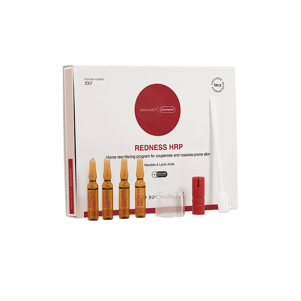 Домашній пілінг для шкіри з куперозом та розацеа REDNESS PEEL HRP Innoaesthetics, 4х2 мл