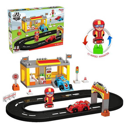 Конструктор DEDE 03321 Формула-1 (48 елементів) в коробці 49.5х36.5х11 см, фото 1