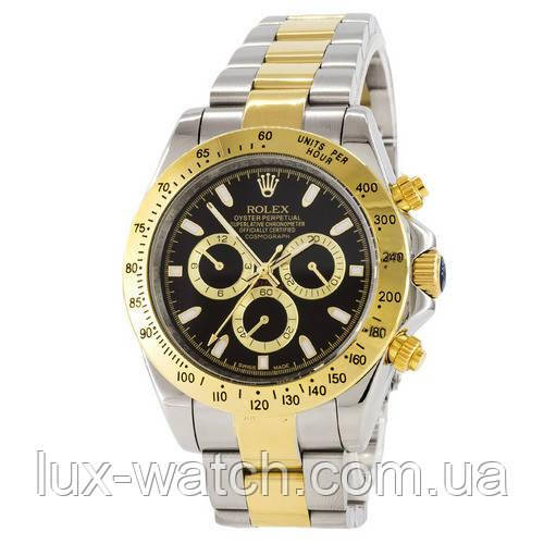 Годинник наручний R.o.l.e.x. Daytona Metal Automatic Silver-Gold-Black
