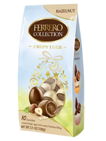 Великодні шоколадні яйця Ferrero Collection Crispy Hazelnut Eggs 10шт, 99г