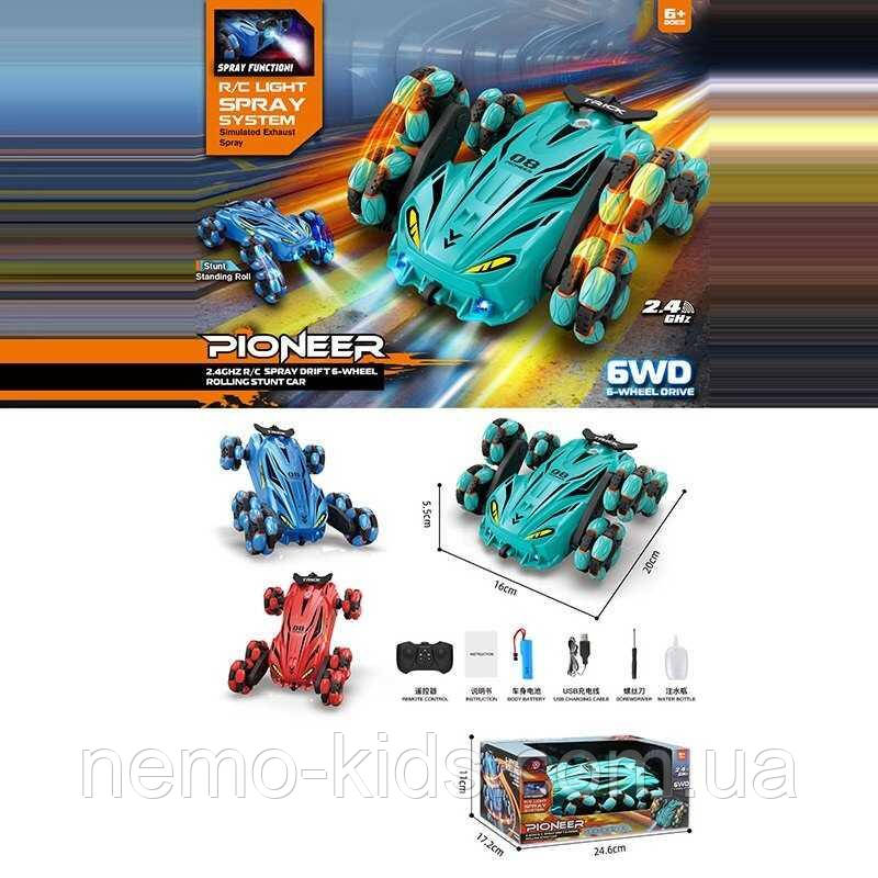 Машина на радіокеруванні JD 155-13 A (36) 3 кольори, парогенератор, акум. 3,7V, пульт 2.4G, USB-кабель,, фото 1