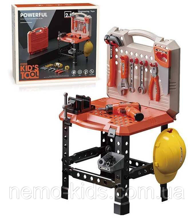 Набір інструментів 8801 (12) 90 елементів, стійка, шурупокрут на батарейках, в коробці, фото 1