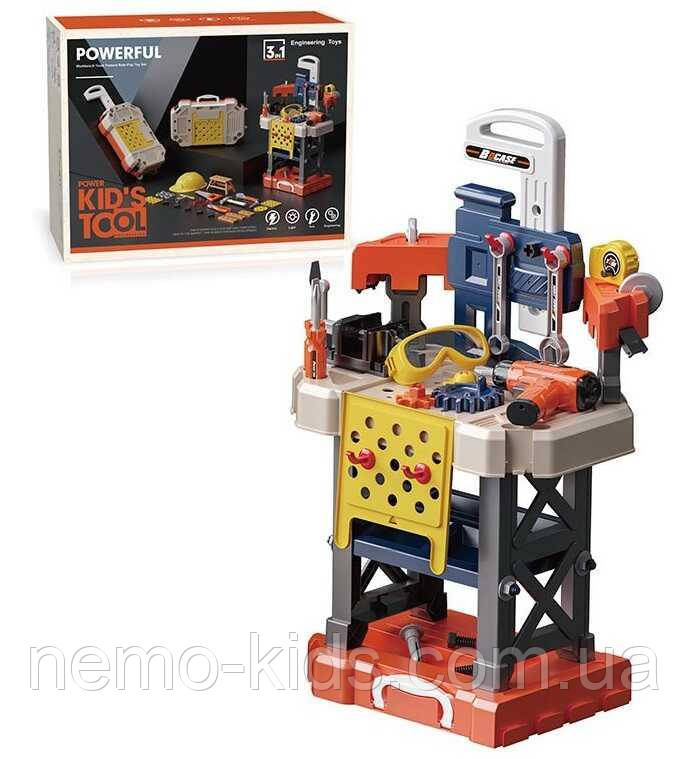 Набір інструментів 8802 (8) стійка-валіза, 78 елементів, шурупокрут на батарейках, в коробці, фото 1