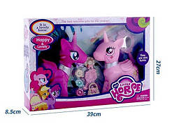 Поні HF 1001 (24/2) підсвічування, звукові ефекти, 2 конячки, гребінець, дзеркальце, аксесуари, в коробці