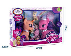 Поні HF 998 (24/2) підсвічування, звукові ефекти, 3 конячки, 8 заколочок, щітка для волосся, в коробці